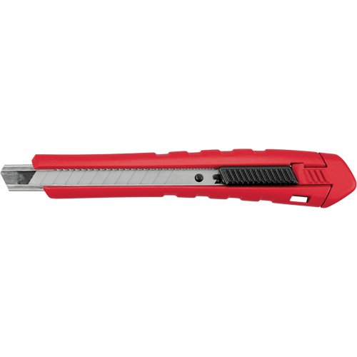 Snap-Off Knife, 9 mm, Carbide, Rubber/Polypropylene Handle Toolneeds Inc.