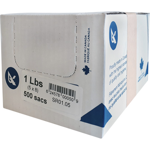 SR Series Food Packaging Bulk Pound Bags, Open Top, 11-1/2" x 5", 0.85 mil Toolneeds Inc.