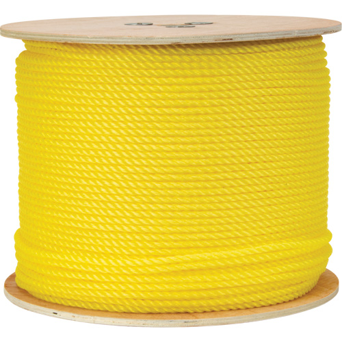 Corde jaune tress&eacute;e 1/4", Polypropyl&egrave;ne, 1300' Toolneeds Inc.