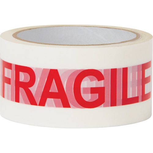 "Fragile" Box Sealing Tape, Hot Melt Adhesive, 2 mils, 48 mm (2") x 100 m (328') Toolneeds Inc.