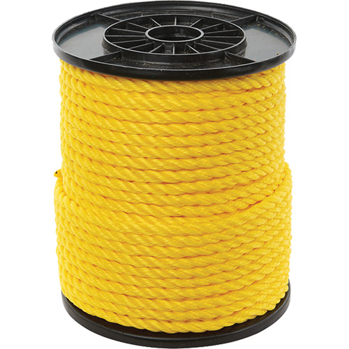 Corde torsad&eacute;e jaune &agrave; trois brins 3/8", Polypropyl&egrave;ne, 250' Toolneeds Inc.