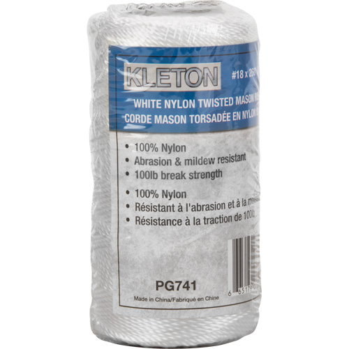 #18 Twisted Mason Rope, Nylon, 260' Toolneeds Inc.