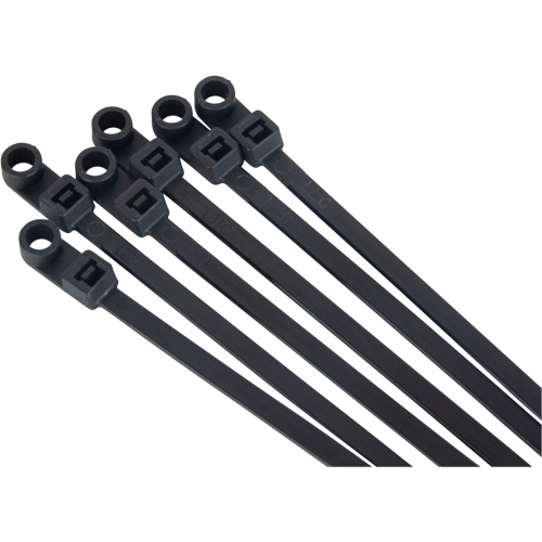 Screw-In Cable Tie, 8" Long, 50 lbs. Tensile Strength, Black Toolneeds Inc.