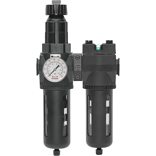 Filtre/r&eacute;gulateur + filtre coalescent drain manuel avec bol standard Modulair 400, 1/4" NPT, 150 psi, Capacit&eacute; de 9,1 oz liq. Toolneeds Inc.