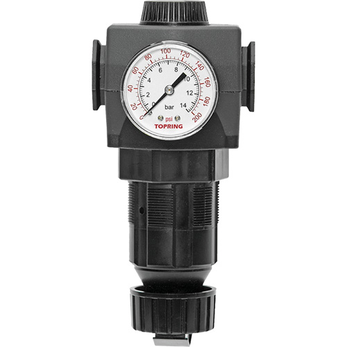 D&eacute;tendeur avec jauge Modulair 400, 3/4" NPTF, PSI max. de 125 PSI, Canalisation/Modulaire Toolneeds Inc.