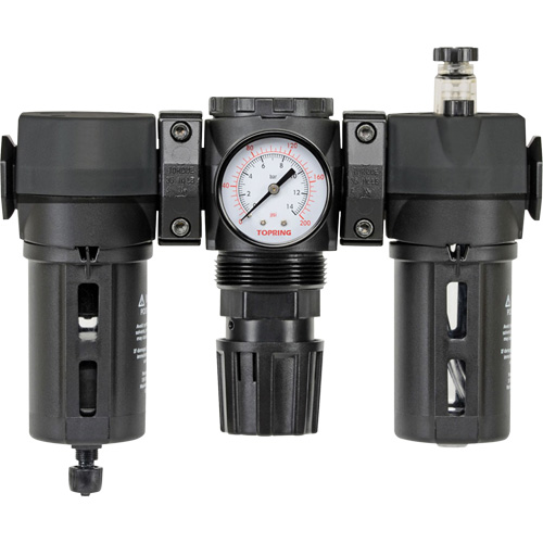 Filtre, d&eacute;tendeur & lubrificateur Modulair 200 avec drain manuel & bol standard, 3/8" NPTF Toolneeds Inc.