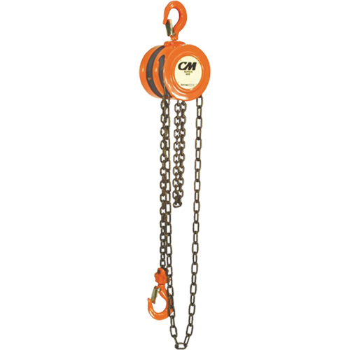 Chain Hoist, 10' Lift, 1000 lbs. (0.5 tons) Capacity, Steel Chain Toolneeds Inc.