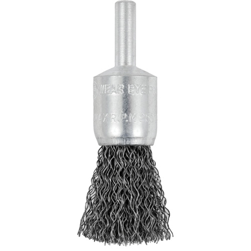 E050-12 Shaft Mounted Crimped End Brush, 1/2", 0.012" Fill, 1/4" Shank Toolneeds Inc.