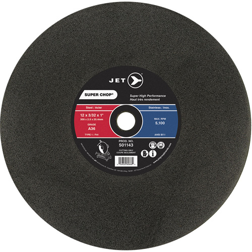 Super Chop&reg; Cut-Off Wheel, 14" x 3/32", 1" Arbor, Type 1/F41, Aluminum Oxide, 4400 RPM Toolneeds Inc.