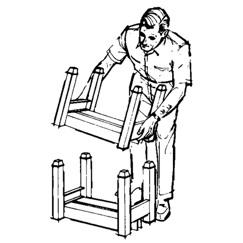 Portable Stacking Racks, 12" W x 16" D, 2500 lbs. Capacity Toolneeds Inc.