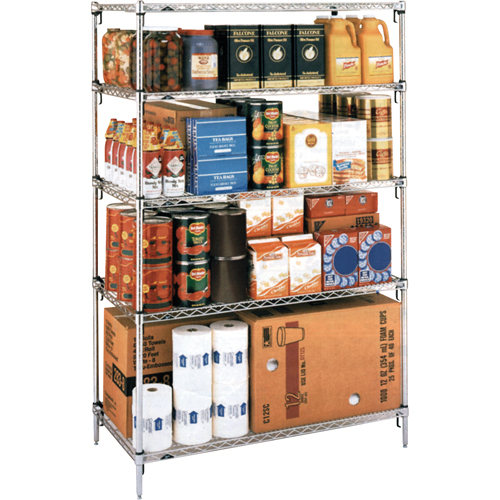 Super Adjustable Super Erecta Shelf&reg;, 4 Tiers, 36" W x 62-9/16" H x 18" D Toolneeds Inc.