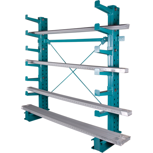 Cantilever Bar-Stock Racking - Light-Duty, Single Sided, 12" Arm, 75" H Toolneeds Inc.