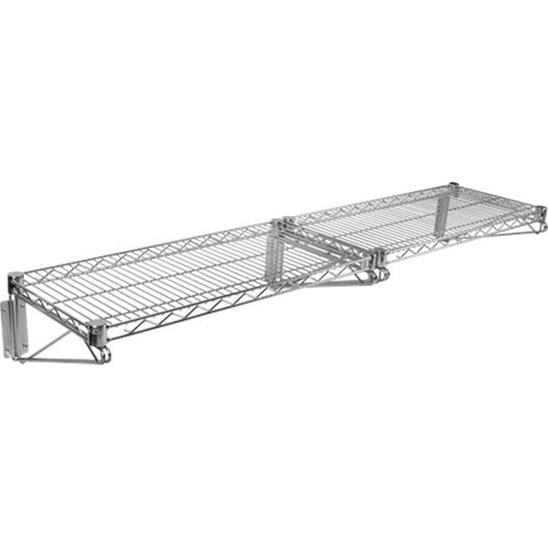 Wall Mount Wire Shelving Kit, Double Bracket, 200 lbs. Capacity, 14" D Toolneeds Inc.
