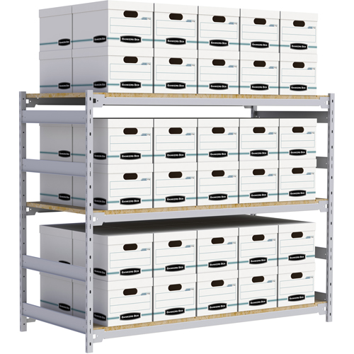 Wide Span Record Storage Shelving, Steel, 3 Shelves, 72" W x 32" D x 60" H Toolneeds Inc.