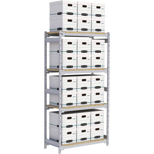 Wide Span Record Storage Shelving, Steel, 4 Shelves, 42" W x 18" D x 84" H Toolneeds Inc.