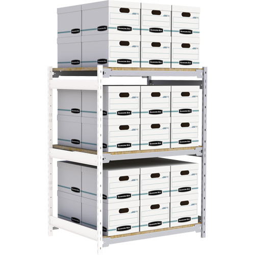 Wide Span Record Storage Shelving, Steel, 3 Shelves, 42" W x 32" D x 60" H, Add-On Kit Toolneeds Inc.