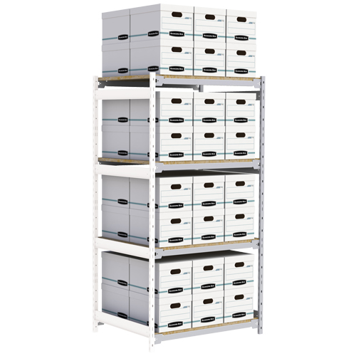 Wide Span Record Storage Shelving, Steel, 4 Shelves, 42" W x 32" D x 84" H, Add-On Kit Toolneeds Inc.