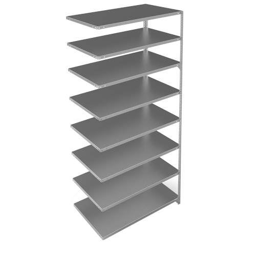 &eacute;l&eacute;ment de rayonnage, Acier galvanis&eacute;, Montant &agrave; fente, Capacit&eacute; 275 lb, 48" la x 96" h x 24" p Toolneeds Inc.