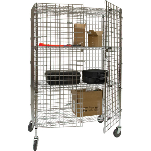 Chariot de s&eacute;curit&eacute;, Chrom&eacute;, 60" x 69" x 24", Capacit&eacute; 500 lb Toolneeds Inc.