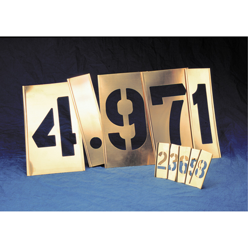 Gothic Brass Interlocking Stencils - Individual Letters & Numbers, Number, 6" Toolneeds Inc.