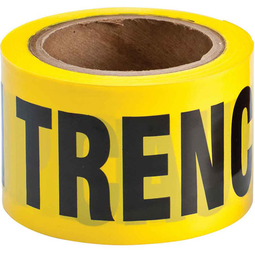 Ruban pour barricade, Anglais, 3" la x 200' lo, 3 mils, Noir sur jaune Toolneeds Inc.