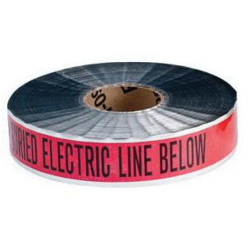 "Electric Line" Identoline&reg; Underground Warning Tape, 2" W x 1000' L, Black on Red Toolneeds Inc.