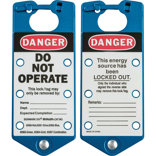 Labeled Lockout Hasps, Blue Toolneeds Inc.
