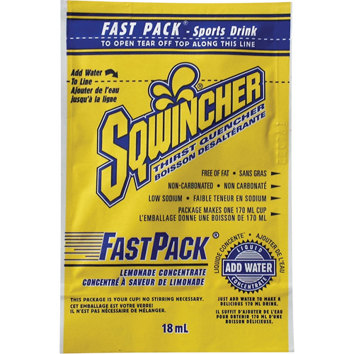 Sqwincher&reg; Boisson de r&eacute;hydratation Fast Pack, Emballage-portion, Limonade Toolneeds Inc.