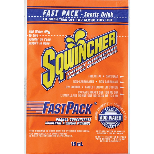 Sqwincher&reg; Boisson de r&eacute;hydratation Fast Pack, Emballage-portion, Orange Toolneeds Inc.