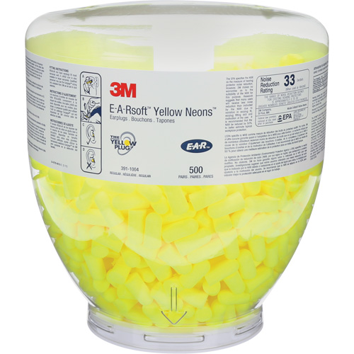 E-A-Rsoft Yellow Neons Earplugs, Bulk - Canister, Large Toolneeds Inc.
