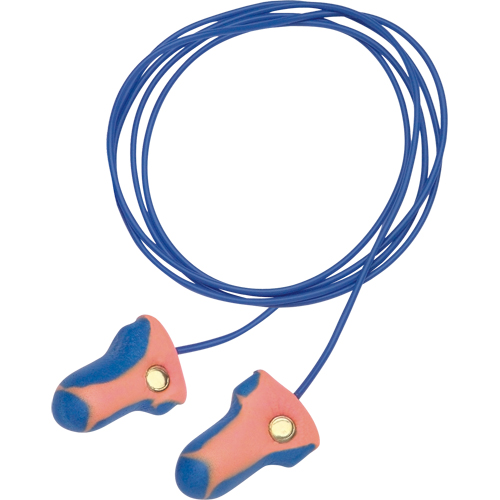 Bouchons d'oreilles d&eacute;tectables jetables Laser-Trak de Howard Leight, Paire - Sac en poly, Avec cordon Toolneeds Inc.
