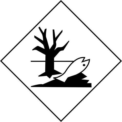 Marine Pollutant Mark TDG Shipping Labels, 4" L x 4" W, Black on White Toolneeds Inc.