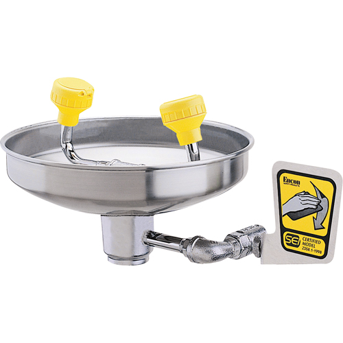 Eyewash With Acetal Heads, Wall-Mount Installation, Stainless Steel Bowl Toolneeds Inc.