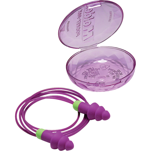 Bouchons d'oreilles r&eacute;utilisables Rockets, Avec cordon, Vrac - &eacute;tui en plastique, 27 dB NRR, Taille unique Toolneeds Inc.