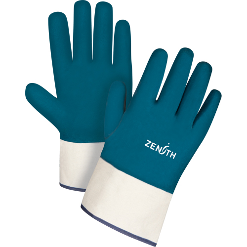 Gants &agrave; poignet de s&eacute;curit&eacute; de poids lourd, 11/2T-Grand, R&ecirc;vetement Nitrile, Enveloppe en Coton Toolneeds Inc.