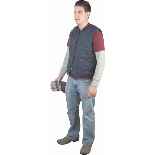 Vestes sans manches, manteaux et manteaux longs isol&eacute;s &agrave; usage l&eacute;ger pour glaci&egrave;res, Hommes, Petit, Bleu marin Toolneeds Inc.