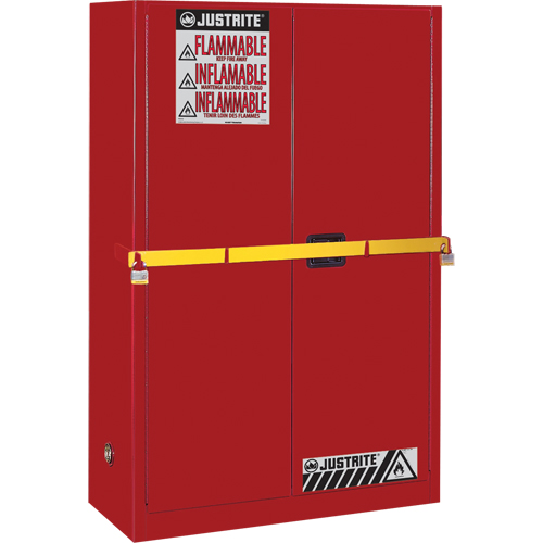 Armoire de rangement haute s&eacute;curit&eacute; avec barre en acier pour produits inflammables, 45 gal., 2 tablettes Toolneeds Inc.