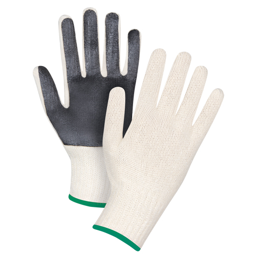 Gants en tricot &agrave; paume enduite, Poly/coton, Un c&ocirc;t&eacute;, Calibre 7, Moyen Toolneeds Inc.