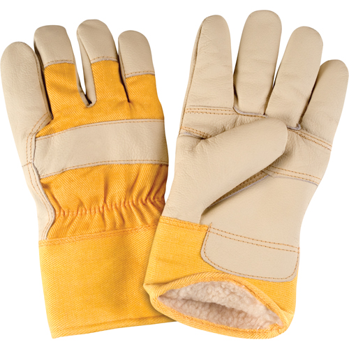 Standard-Duty Winter-Lined Fitters Gloves, Large, Grain Furniture Palm, Boa Inner Lining Toolneeds Inc.