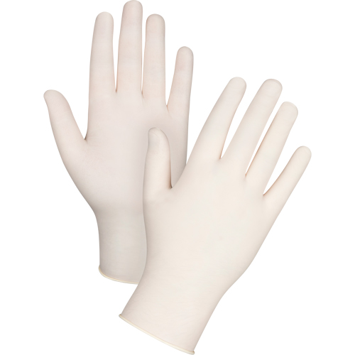 Gants d'examen de premi&egrave;re qualit&eacute; pour peau sensible, Petit, Latex, 4 mils, Poudr&eacute;s, Naturel Toolneeds Inc.