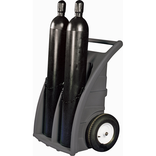 Chariots doubles pour bouteilles, Roues Caoutchouc, Base de 23" la x 12" lo, 500 lb Toolneeds Inc.