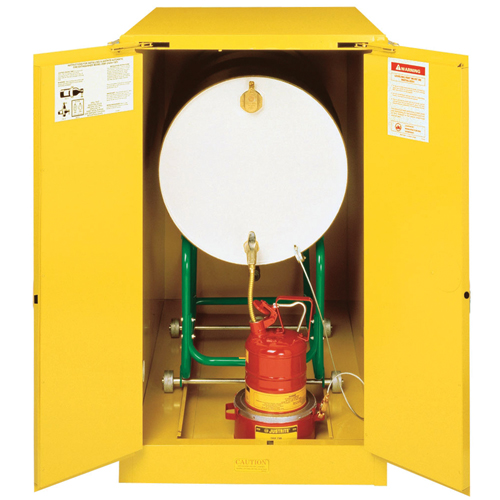 Sure-Grip&reg; EX Horizontal Drum Storage Cabinets, 55 US gal. Cap., Yellow Toolneeds Inc.