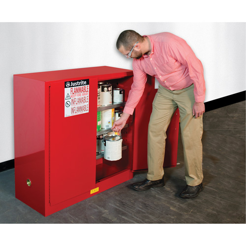 Sure-Grip&reg; EX Combustibles Safety Cabinet for Paint and Ink, 40 gal., 3 Shelves Toolneeds Inc.