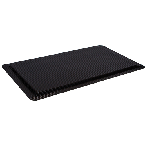 Ergo-Ease Mats, Ribbed, 2' x 10' x 7/8", Black, Rubber/Sponge Toolneeds Inc.