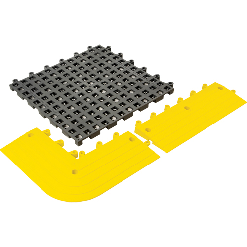 ErgoDeck&reg; General Purpose No. 564 Matting, PVC, 1-1/2' W x 1-1/2' L, 7/8" Thick, Charcoal Toolneeds Inc.