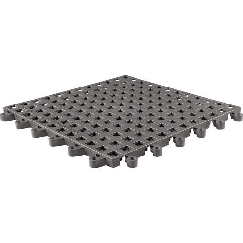 ErgoDeck&reg; General Purpose No. 564 Matting, PVC, 1-1/2' W x 1-1/2' L, 7/8" Thick, Charcoal Toolneeds Inc.