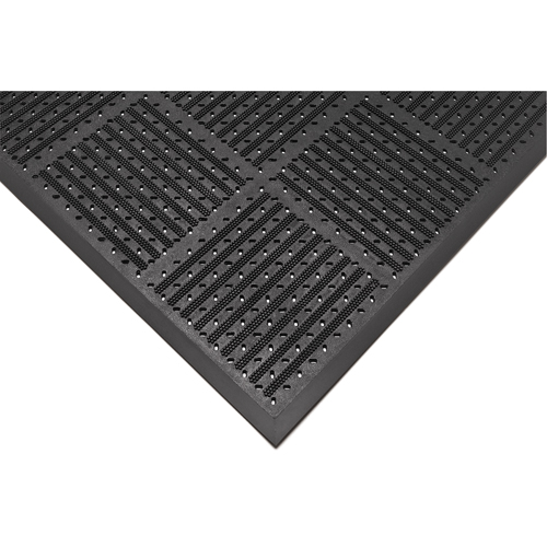 Tapis r&eacute;versible Outfront no 227, Caoutchouc, Grattoir Type, Motif &agrave; fentes, 3' x 6', Noir Toolneeds Inc.