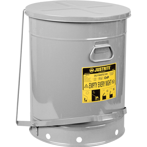 Oily Waste Cans, FM Approved/UL Listed, 21 US gal., Silver Toolneeds Inc.
