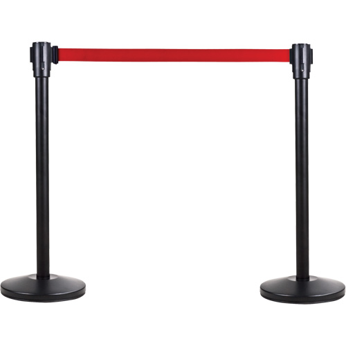 Poteau r&eacute;cepteur pour barri&egrave;res sur pieds pour le contr&ocirc;le des foules, Hauteur de 35", Noir Toolneeds Inc.