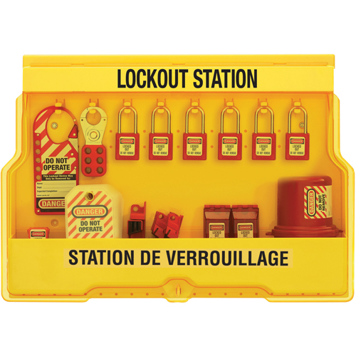 Postes de verrouillage &eacute;lectrique, Cadenas Thermoplastique, Capacit&eacute; de 16, Cadenas Compris Toolneeds Inc.